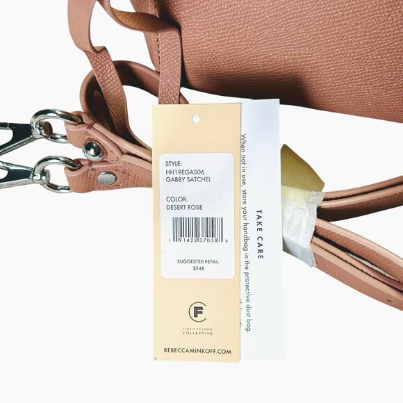 Rebecca Minkoff Crossbody Purse Gabby Satchel Desert Rose - Picture 12 of 13